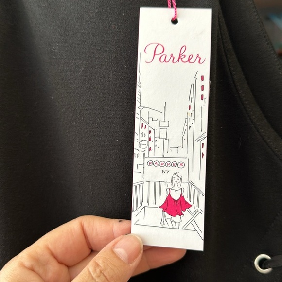 NWT Parker New York Little Black Dress.  SZ MEDIUM - Picture 4 of 6